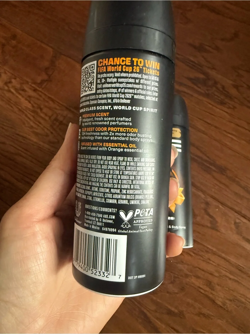 AXE spray deodorant